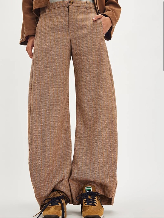 Free People Pants - Free people Herringbone Barrel Trousers NEW